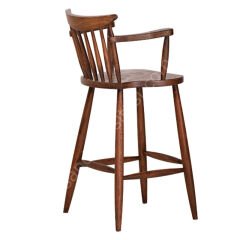 Kırlangıç Kollu Ahşap Lüx Bar Sandalyesi