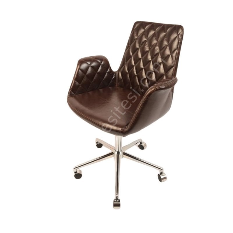 Begüm X Kapitoneli Çalışma Koltuğu Kahve