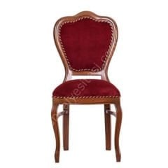 Klasik Ahşap Sandalye Ceviz Kırmızı