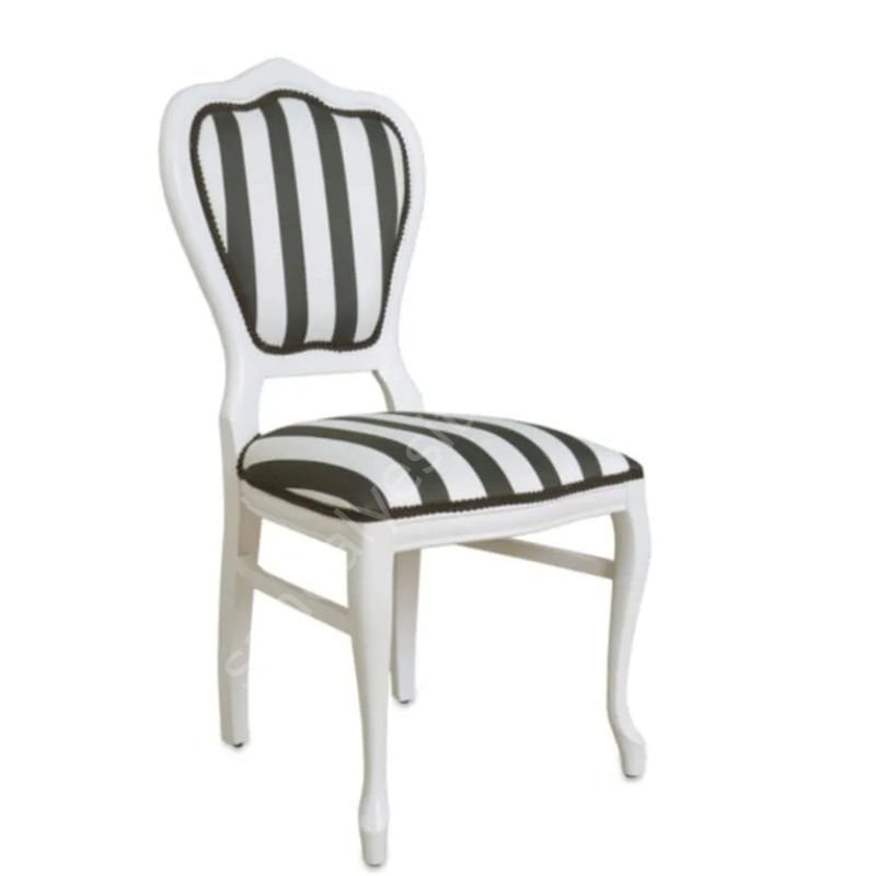 Klasik Oymalı Ahşap Sandalye Rustik