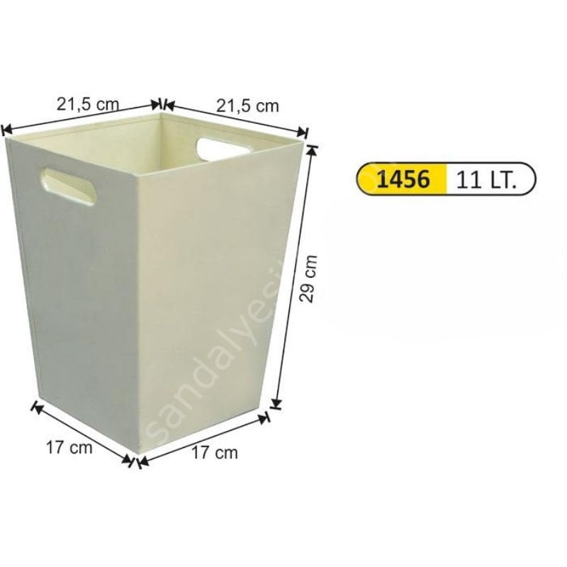 Konik Boyalı Çöp Kovası 11 Litre