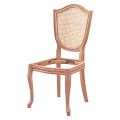 Kupa Hasırlı Ham Ahşap Sandalye