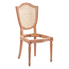 Kupa Hasırlı Tornalı Ham Ahşap Sandalye