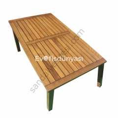 Bodrum Ahşap Sabit Ayaklı Masa 80x140