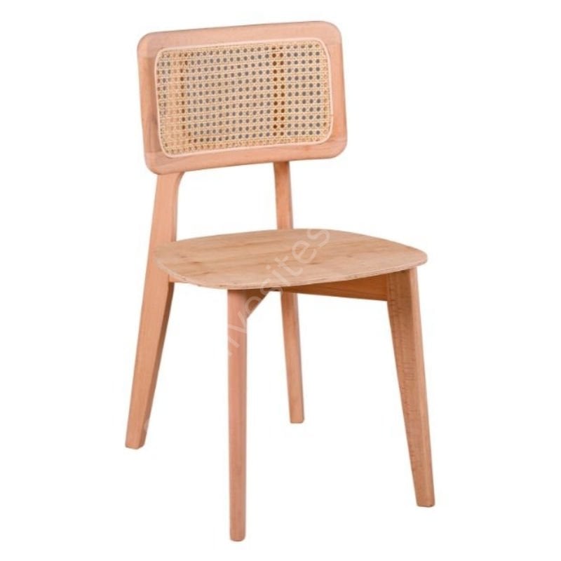 Bogota Hazeranlı Döşemeli Ham Ahşap Sandalye