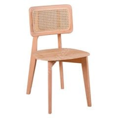 Bogota Hazeranlı Döşemeli Ham Ahşap Sandalye