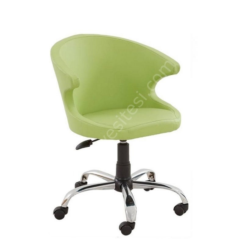 Buket Krom Ayaklı Bilgisayar Koltuğu Yeşil