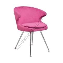 Buket Krom Konik Ayaklı Bekleme Koltuğu