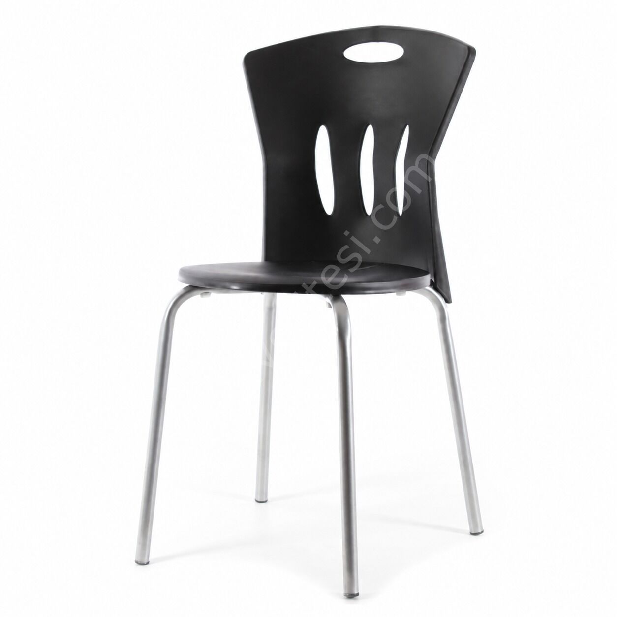 Aleyna Metal Ayaklı Plastik Sandalye Siyah