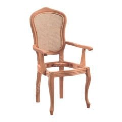 Cetro İtalyan Hasırlı Kollu Ham Ahşap Sandalye
