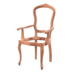 Cetro İtalyan Kollu Ham Ahşap Sandalye