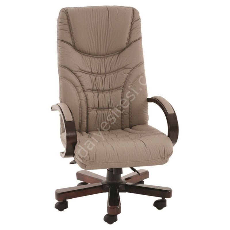 Lincoln Ahşap Ayaklı Makam Koltuğu