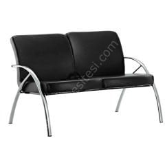 Lion İkili Bekleme Koltukları Siyah