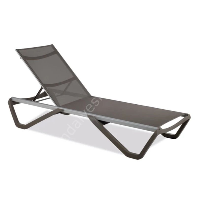 Water Alüminyum Şezlong Cappucinno