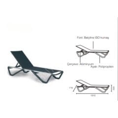 Water Alüminyum Şezlong Cappucinno