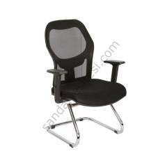 Lotus Fileli Misafir Bekleme Koltuğu Siyah