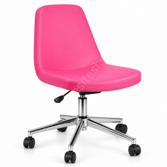 Yonca Krom Ayaklı Çalışma Koltuğu Kırmızı Mor