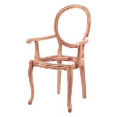 Manolya Ham Ahşap Kollu Sandalye