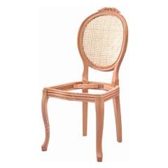 Manolya Ham Hasırlı Oymalı Ahşap Sandalye