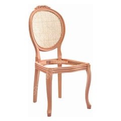 Manolya Ham Hasırlı Oymalı Ahşap Sandalye
