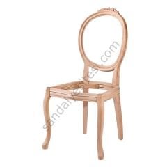 Manolya Ham Oymalı Ahşap Sandalye