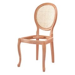 Manolya Hasırlı Ham Ahşap Sandalye
