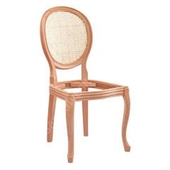 Manolya Hasırlı Ham Ahşap Sandalye