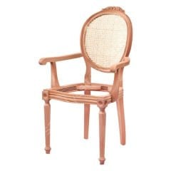 Manolya Oymalı Ham Kollu Ahşap Sandalye