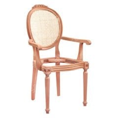 Manolya Oymalı Ham Kollu Ahşap Sandalye