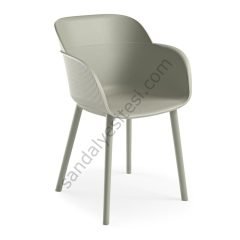 Backen Plastik Sandalye Gri
