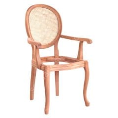 Manolya Kollu Ham Ahşap Kollu Sandalye