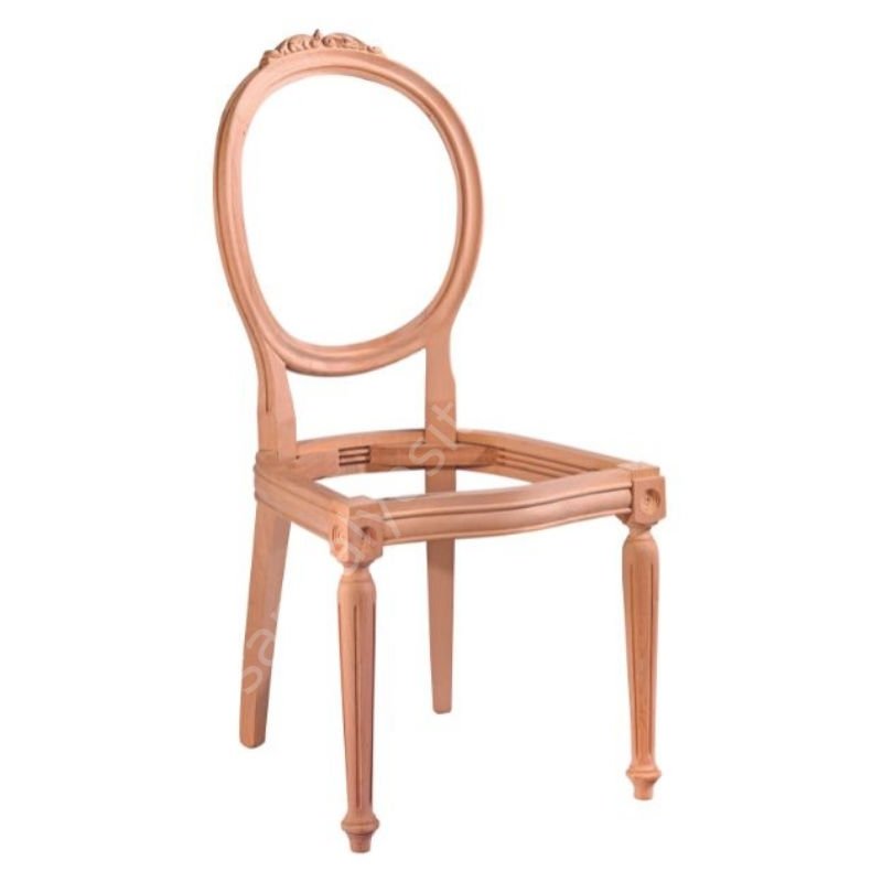 Manolya Tornalı Oymalı Ham Ahşap Sandalye
