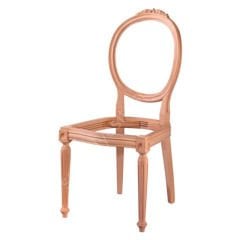 Manolya Tornalı Oymalı Ham Ahşap Sandalye