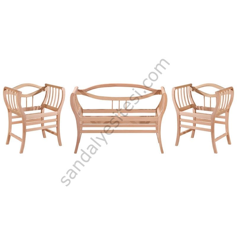 Markiz Ham Ahşap Çay Takımı