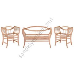 Markiz Ham Ahşap Çay Takımı