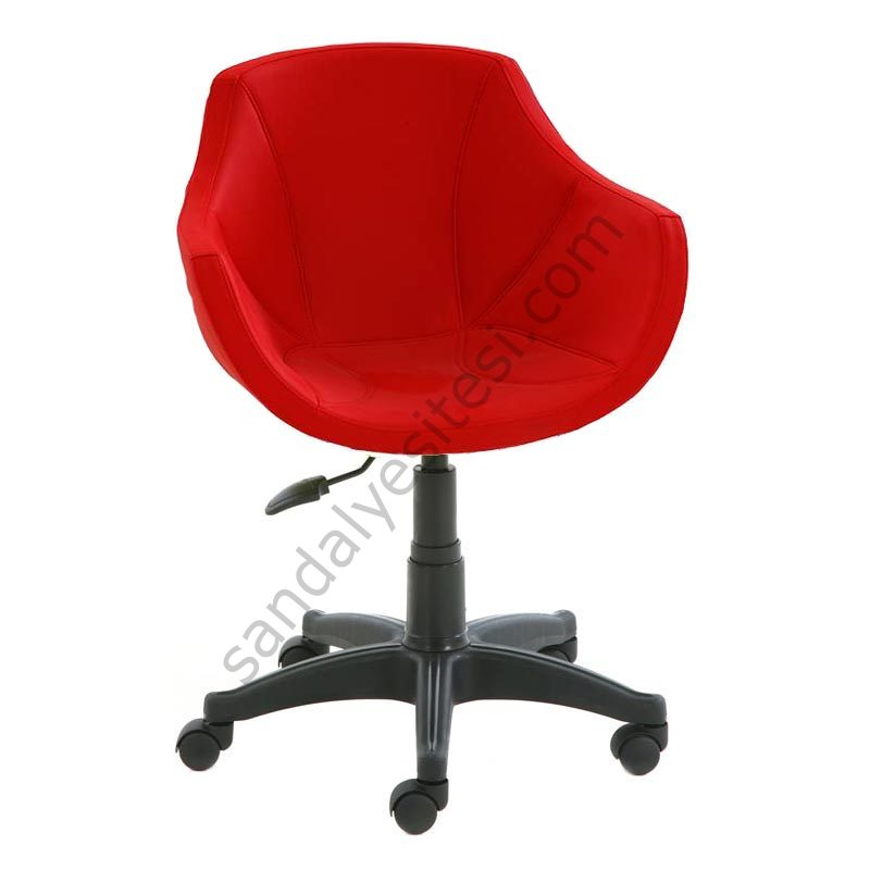 Megan Plastik Ayaklı Bilgisayar Koltuğu Kırmızı