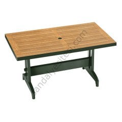 Diva 70x120 Ahşap Desenli Plastik Masa 001