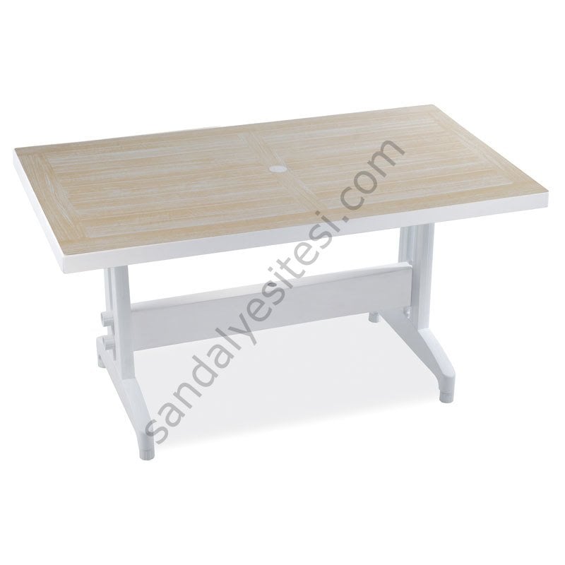 Diva 80x140 Ahşap Desenli Plastik Masa 003