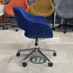 Store Krom Ayaklı Çalışma Koltuğu Lacivert