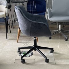 Megan Çalışma Koltuğu Antrasit - Siyah Ayak