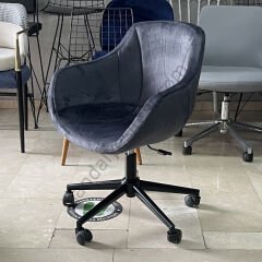 Megan Çalışma Koltuğu Antrasit - Siyah Ayak