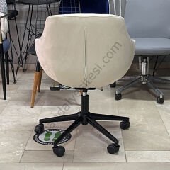 Megan Çalışma Koltuğu Bej - Siyah Ayak