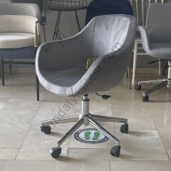 Store Krom Ayaklı Çalışma Koltuğu Gri