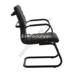 Naki Boyalı U Ayaklı Bekleme Koltuğu Siyah