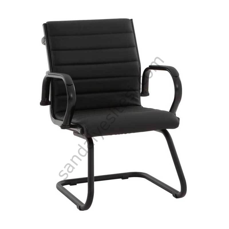 Naki Boyalı U Ayaklı Bekleme Koltuğu Siyah