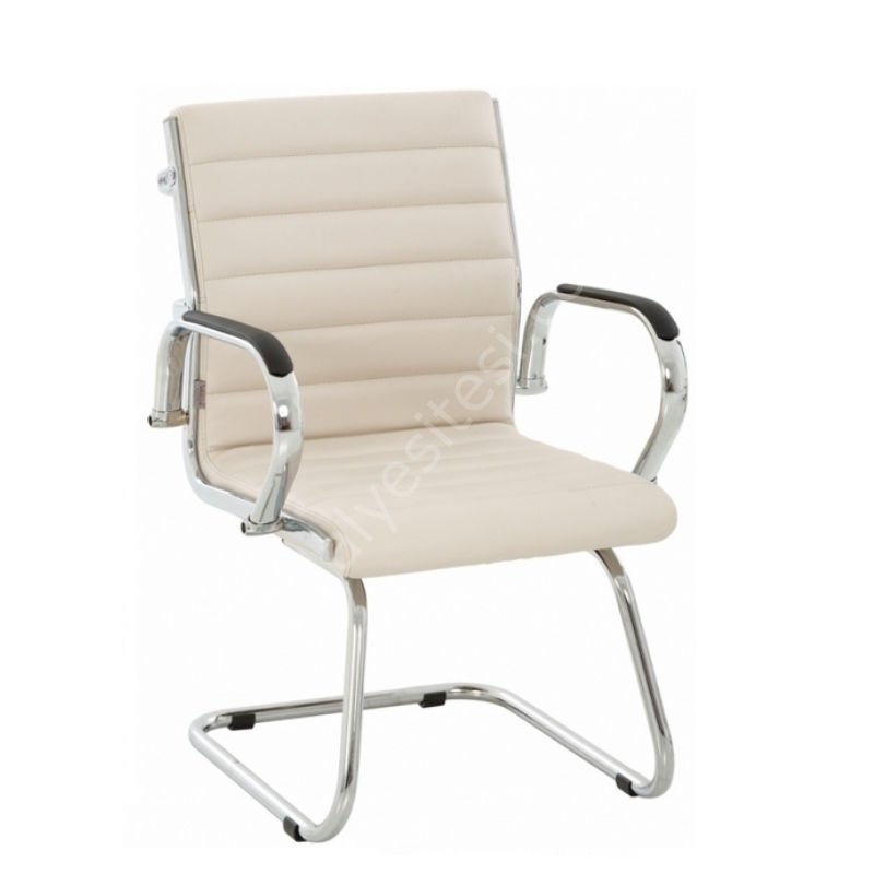 Naki Krom U Ayaklı Bekleme Koltuğu Beyaz