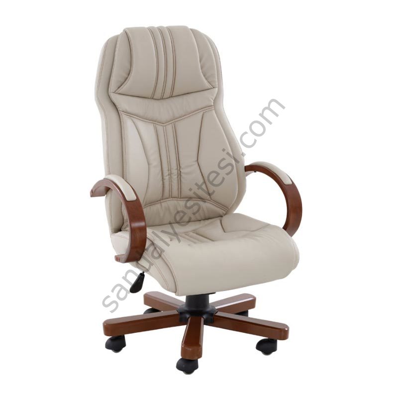 Narin Ahşap Ayaklı Makam Koltuğu