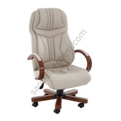 Narin Ahşap Ayaklı Makam Koltuğu