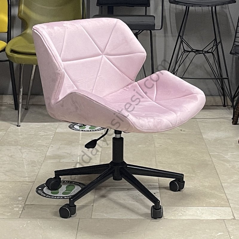Rosa Çalışma Koltuğu pembe - Siyah Ayak