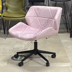Rosa Çalışma Koltuğu pembe - Siyah Ayak